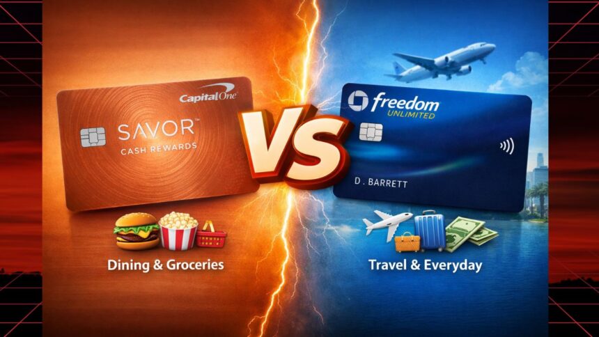 Capital One Savor Cash Rewards vs Chase Freedom Unlimited